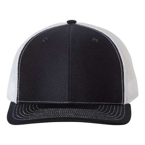 Richardson 112 Mid Profile Trucker Mesh Hat (Snapback) w/ Three Tier Block Design