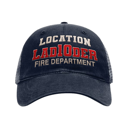 Richardson 111 Garment Washed Mesh Hat (Snapback) w/ Three Tier Block Design