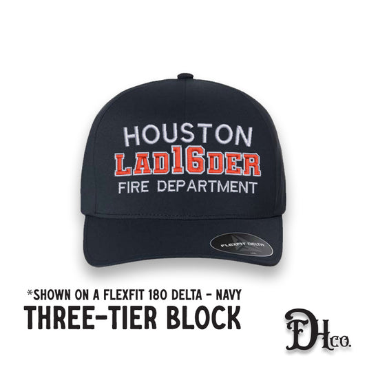 Flexfit 180 Delta Lightweight Performance Hat (Flexible Fit) w/Three Tier Block Design