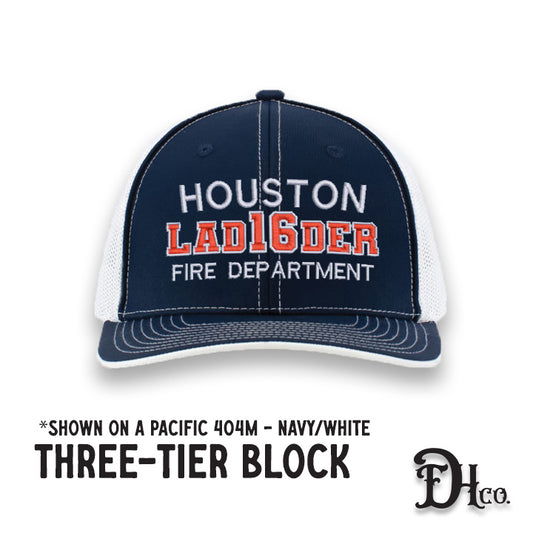 Pacific Headwear 404M M3 Trucker Pacflex (Flexible Fitted) w/Three Tier Block Design