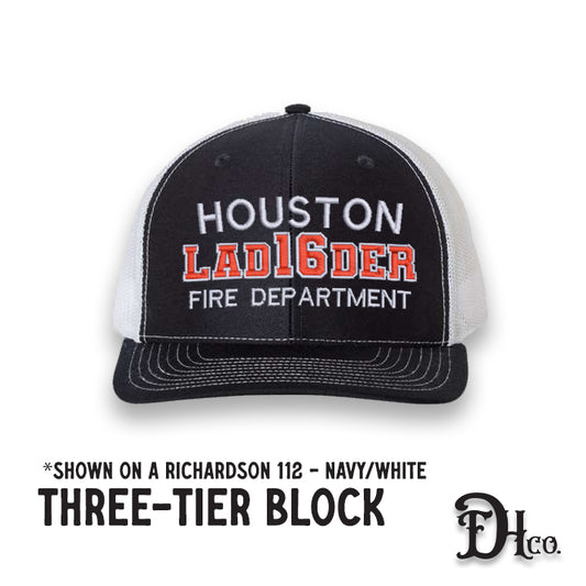 Richardson 112 Mid Profile Trucker Mesh Hat (Snapback) w/ Three Tier Block Design