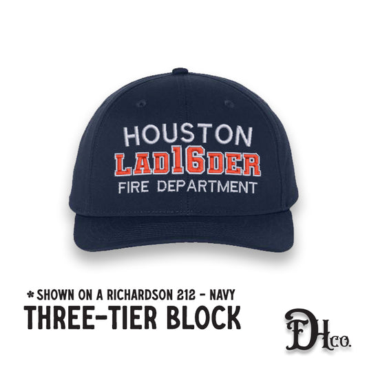 Richardson 212 Pro Cotton Hat (Snapback) w/ Three Tier Block Design