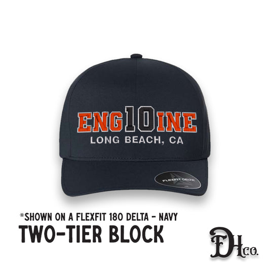 Flexfit 180 Delta Lightweight Performance Hat (Flexible Fit) w/Two Tier Block Design