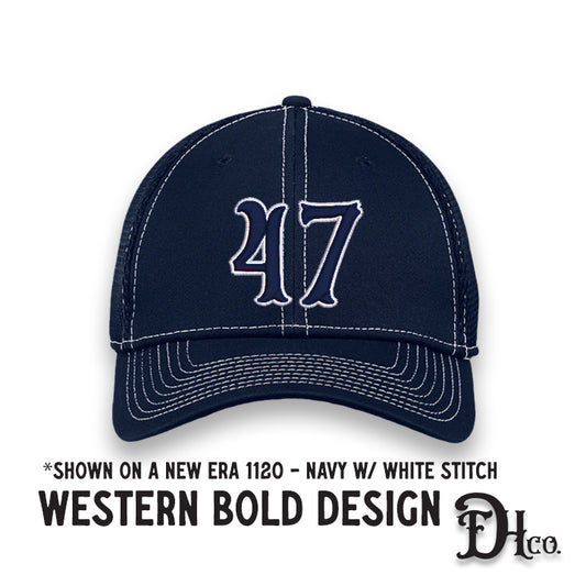 New Era 1120 Stretch Mesh Contrast Stitch (Flexible Fit) w/Western Bold Design